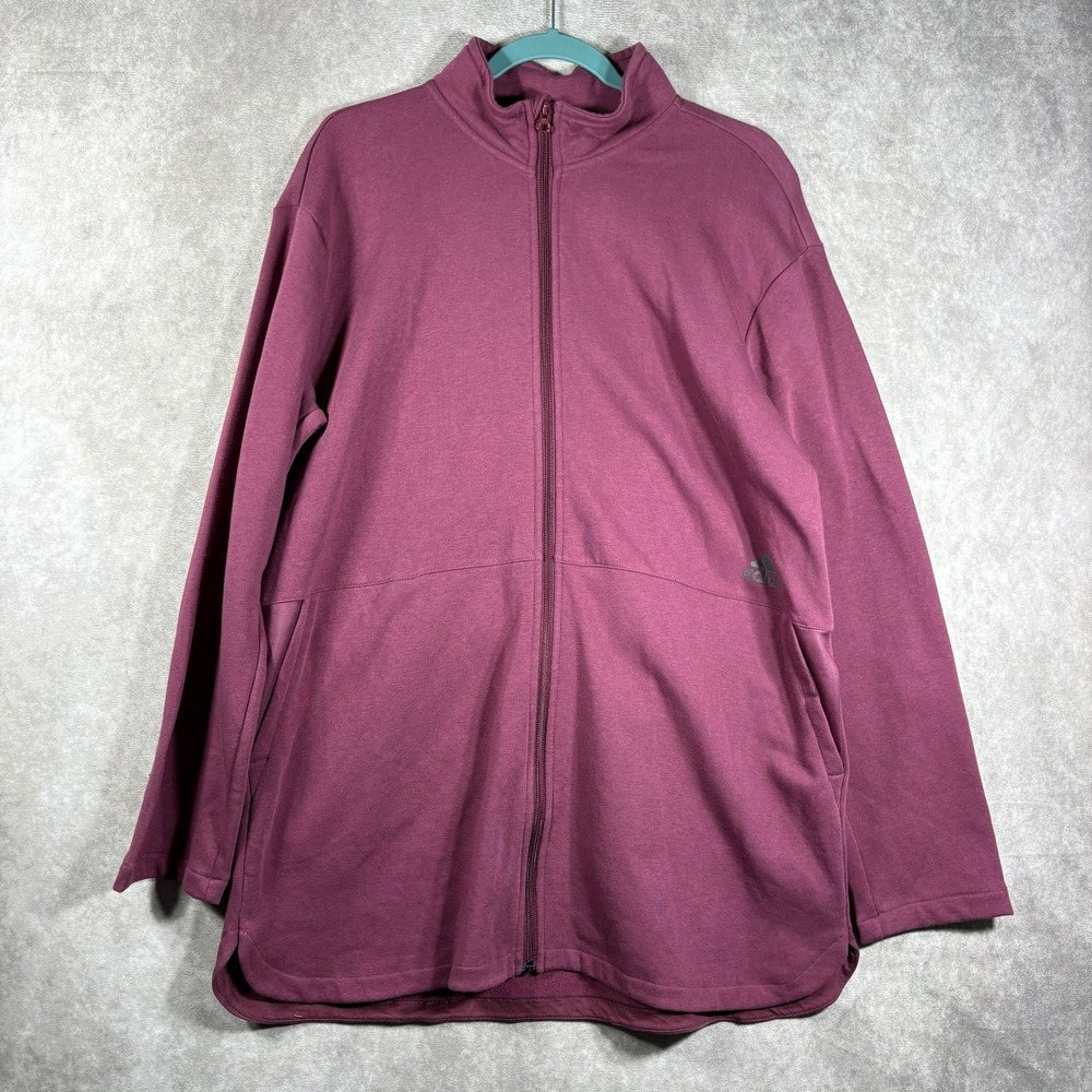 Adidas Crimson x Zoe Saldana Primegreen Yoga Track Jacket Womens XL Purple